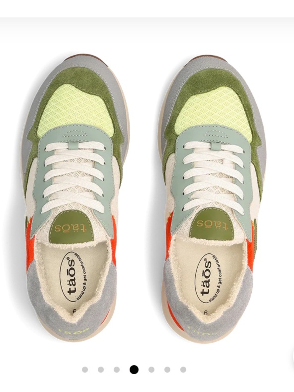 Taos Detour women's sneakers vibrant multi-color design suede and mesh uppers. - Picture 16 of 16